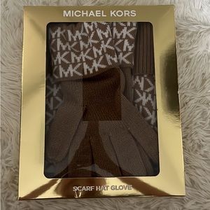 Michael Kors Scarf, Hat, and Gloves set